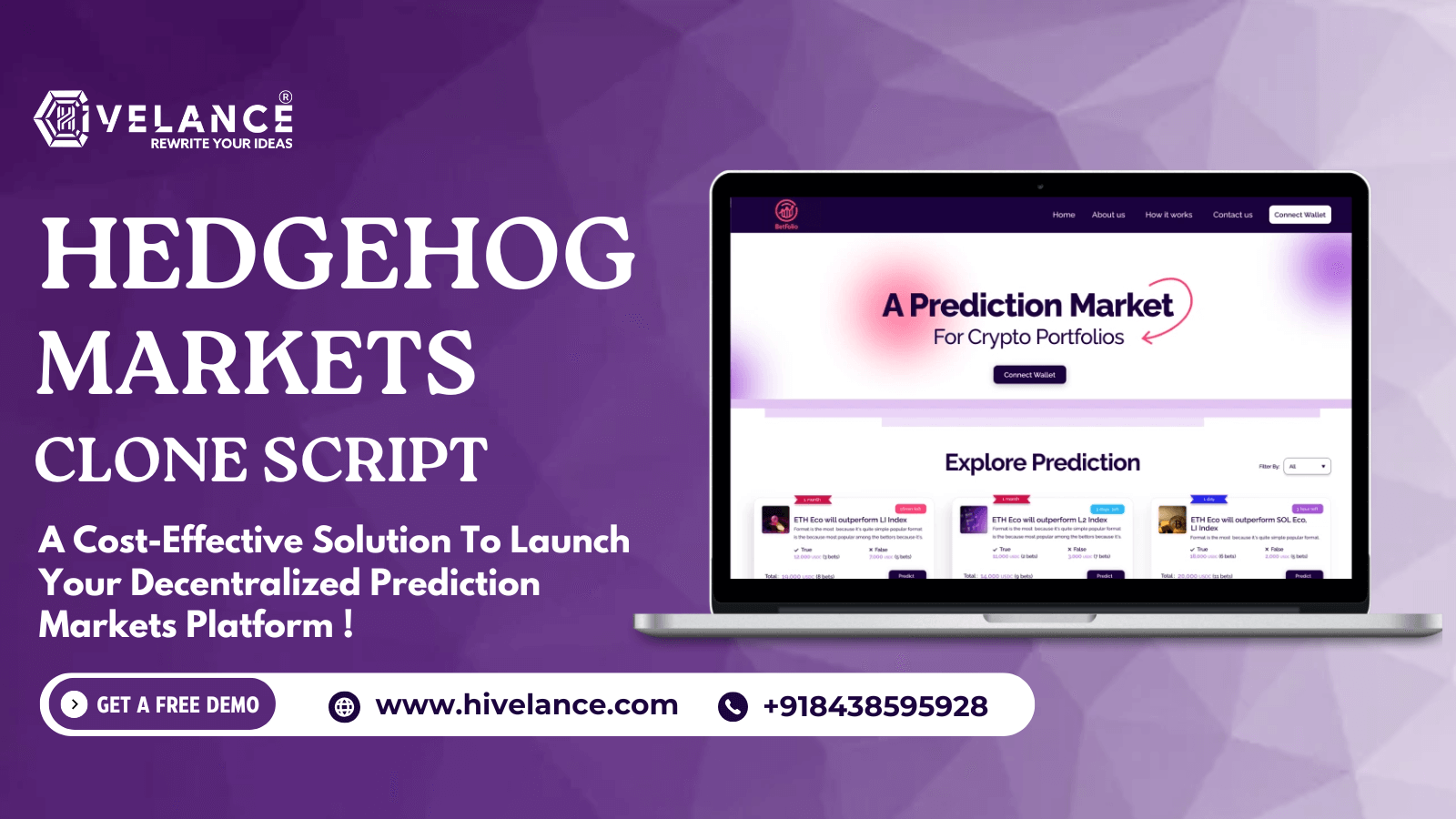 Hedgehog Markets Clone Script:  A Cost-Effective Solution To Launch Your Decentralized Prediction Markets Platform