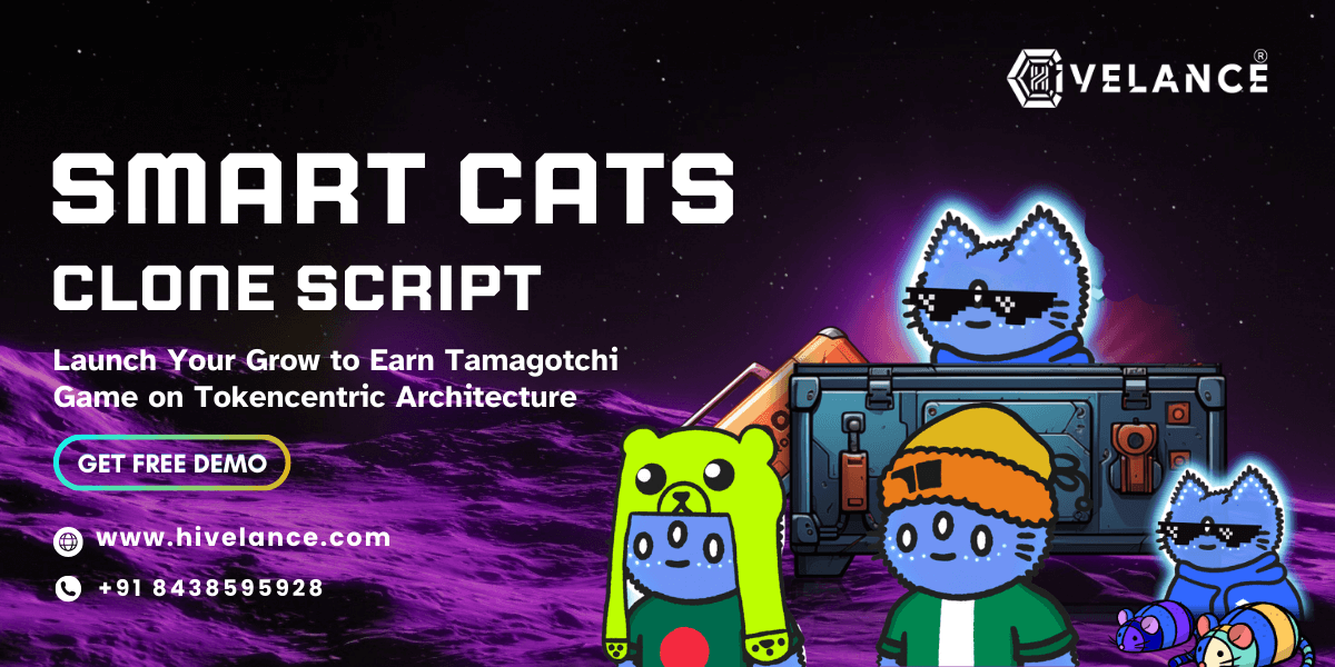 Smart Cats Clone Script - Launch Your Grow to Earn Tamagotchi Game on Tokencentric Architecture